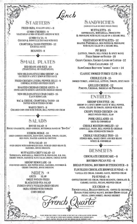734 Bourbon St, New Orleans, LA 70116. . Hungry eyes new orleans menu